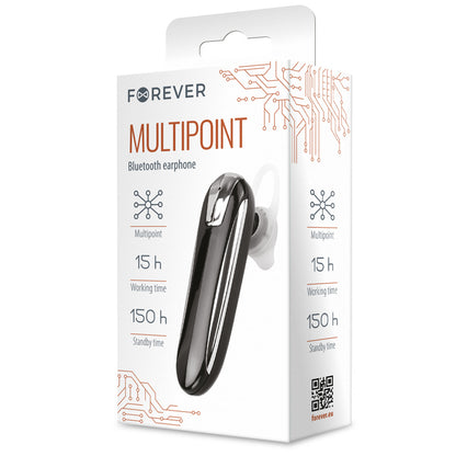 Mãos livres Bluetooth Forever FBE-01, MultiPoint, Preto 