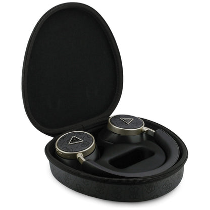 Handsfree Bluetooth Guess 4G Logotipo Triângulo Dourado, A2DP, Preto