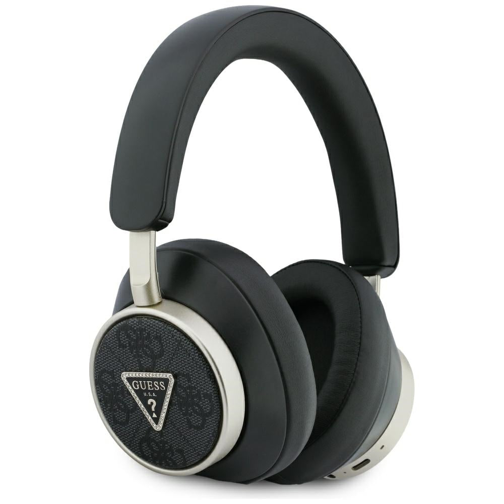 Handsfree Bluetooth Guess 4G Logotipo Triângulo Dourado, A2DP, Preto