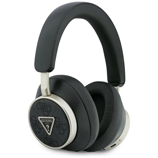 Handsfree Bluetooth Guess 4G Logotipo Triângulo Dourado, A2DP, Preto