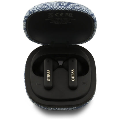 Handsfree Bluetooth Guess 4G Classic Metal Logo, TWS, Azul