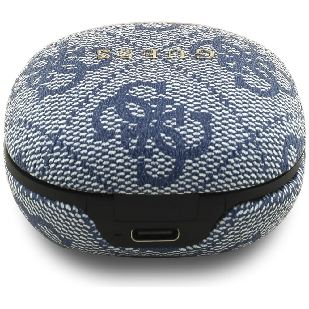 Handsfree Bluetooth Guess 4G Classic Metal Logo, TWS, Azul