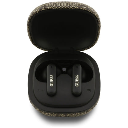 Handsfree Bluetooth Guess 4G Classic Metal Logo, TWS, Castanho
