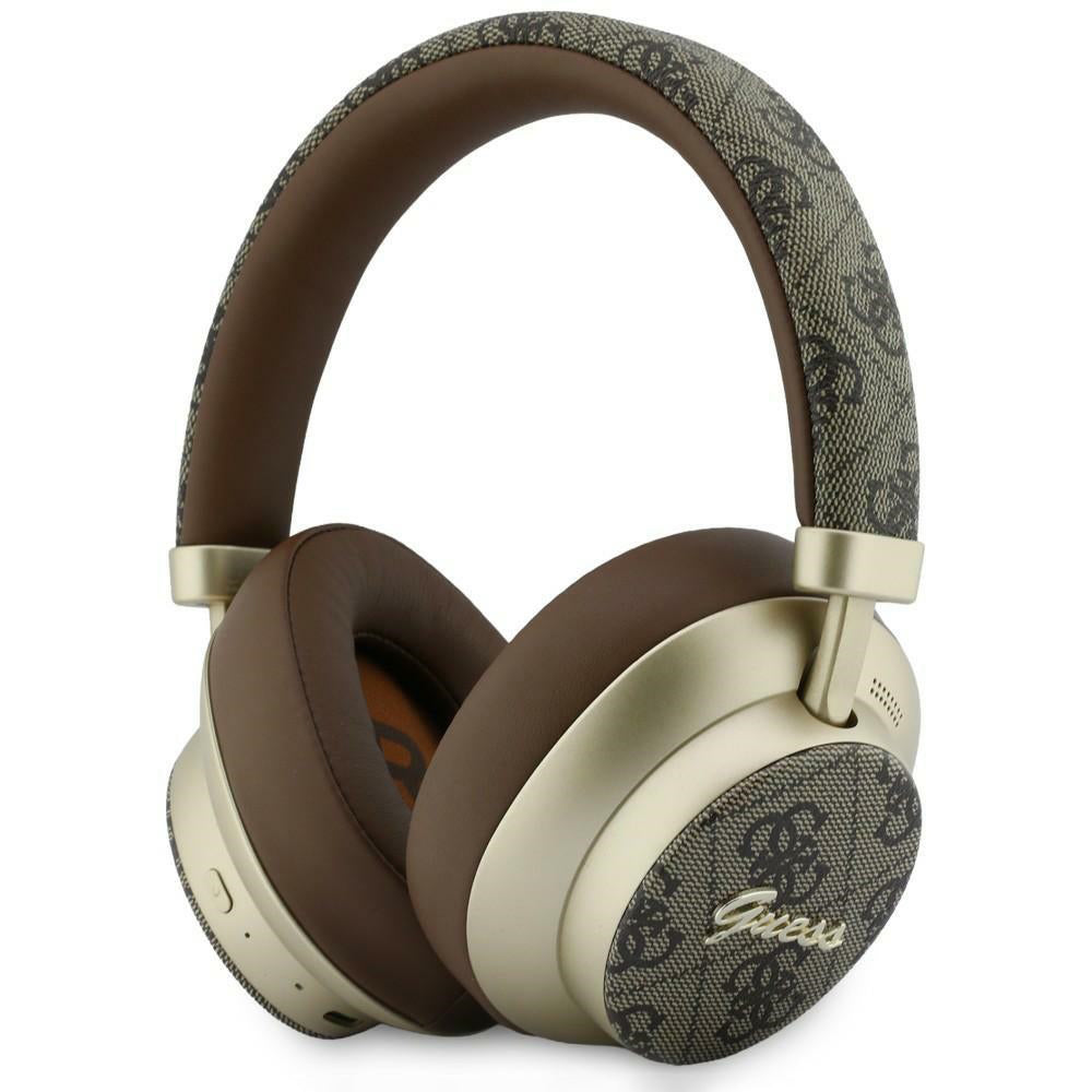 Handsfree Bluetooth Guess 4G Gold Script Metal, A2DP, Castanho