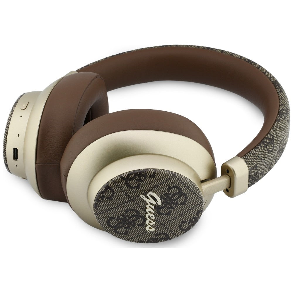 Handsfree Bluetooth Guess 4G Gold Script Metal, A2DP, Castanho