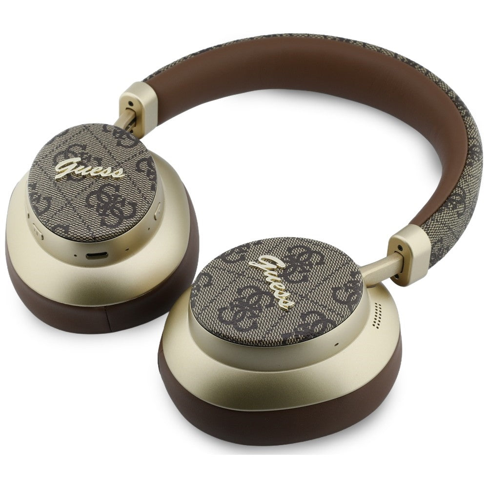 Handsfree Bluetooth Guess 4G Gold Script Metal, A2DP, Castanho