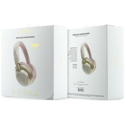 Handsfree Bluetooth Guess 4G Gold Script Metal, A2DP, Rosa