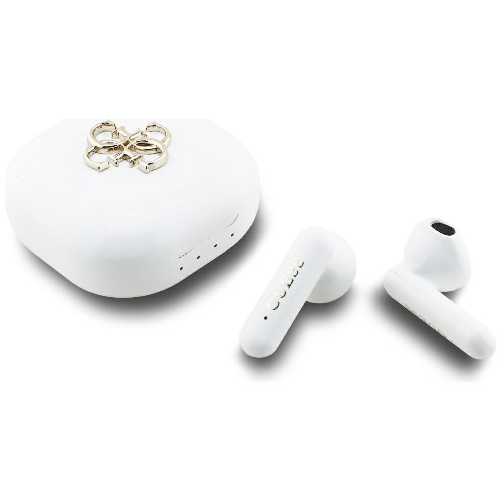 Handsfree Bluetooth Guess 4G Metal Logo, TWS, Branco
