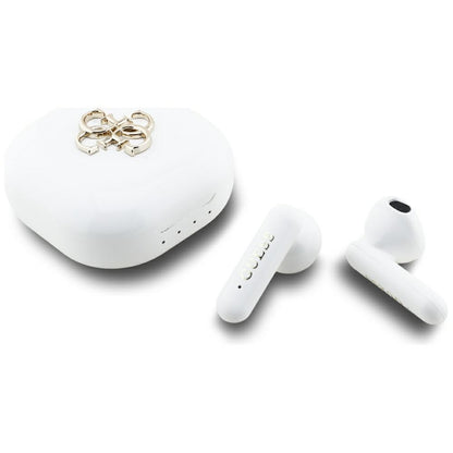 Handsfree Bluetooth Guess 4G Metal Logo, TWS, Branco