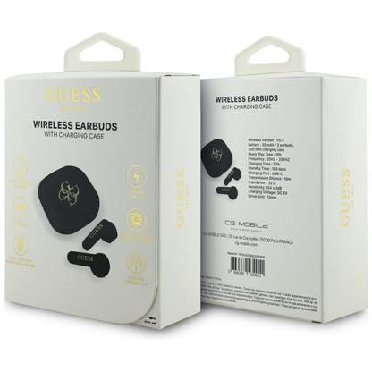 Handsfree Bluetooth Guess 4G Metal Logo, TWS, Preto
