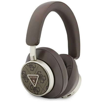 Handsfree Bluetooth Guess 4G Logotipo Triângulo Dourado, A2DP, Castanho
