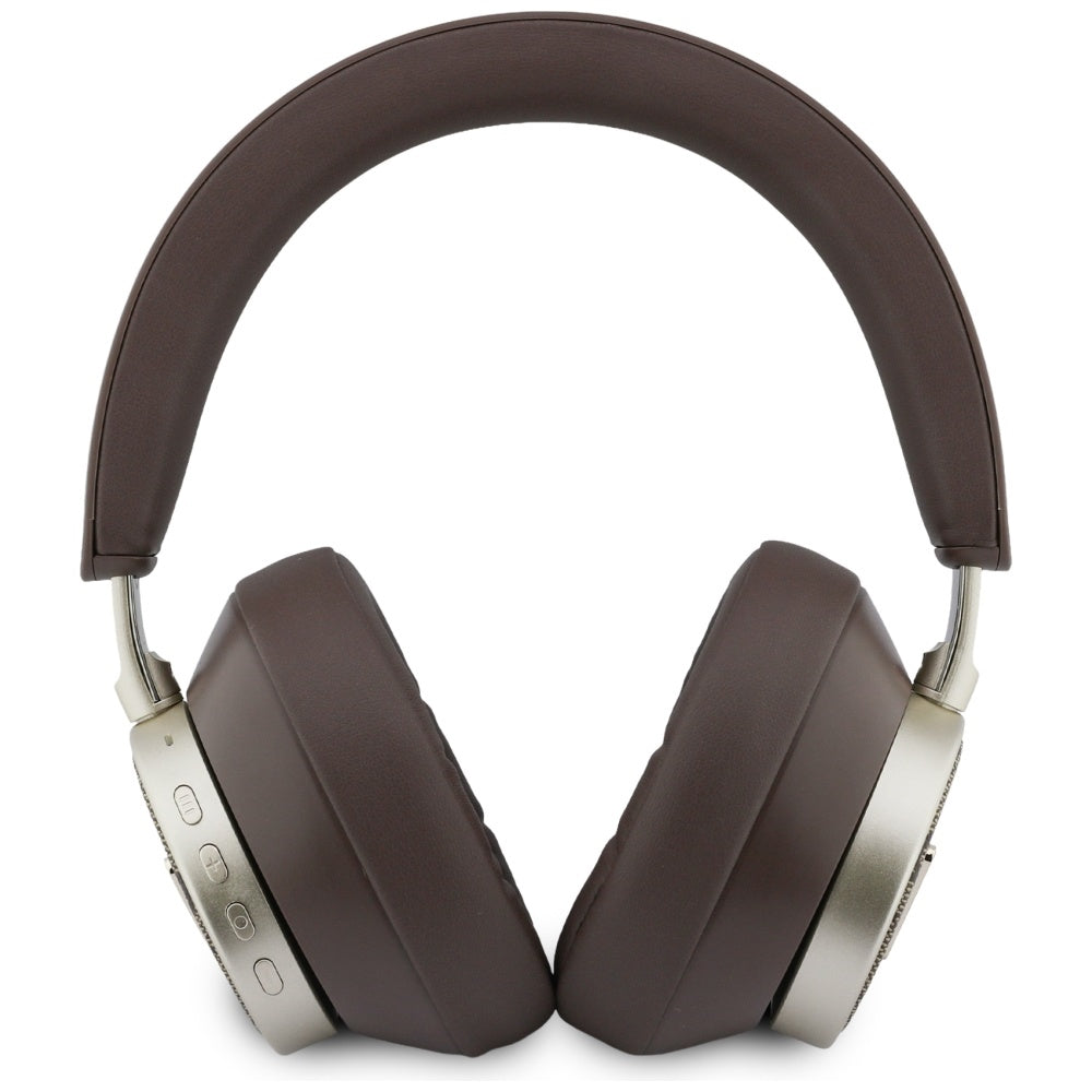 Handsfree Bluetooth Guess 4G Logotipo Triângulo Dourado, A2DP, Castanho