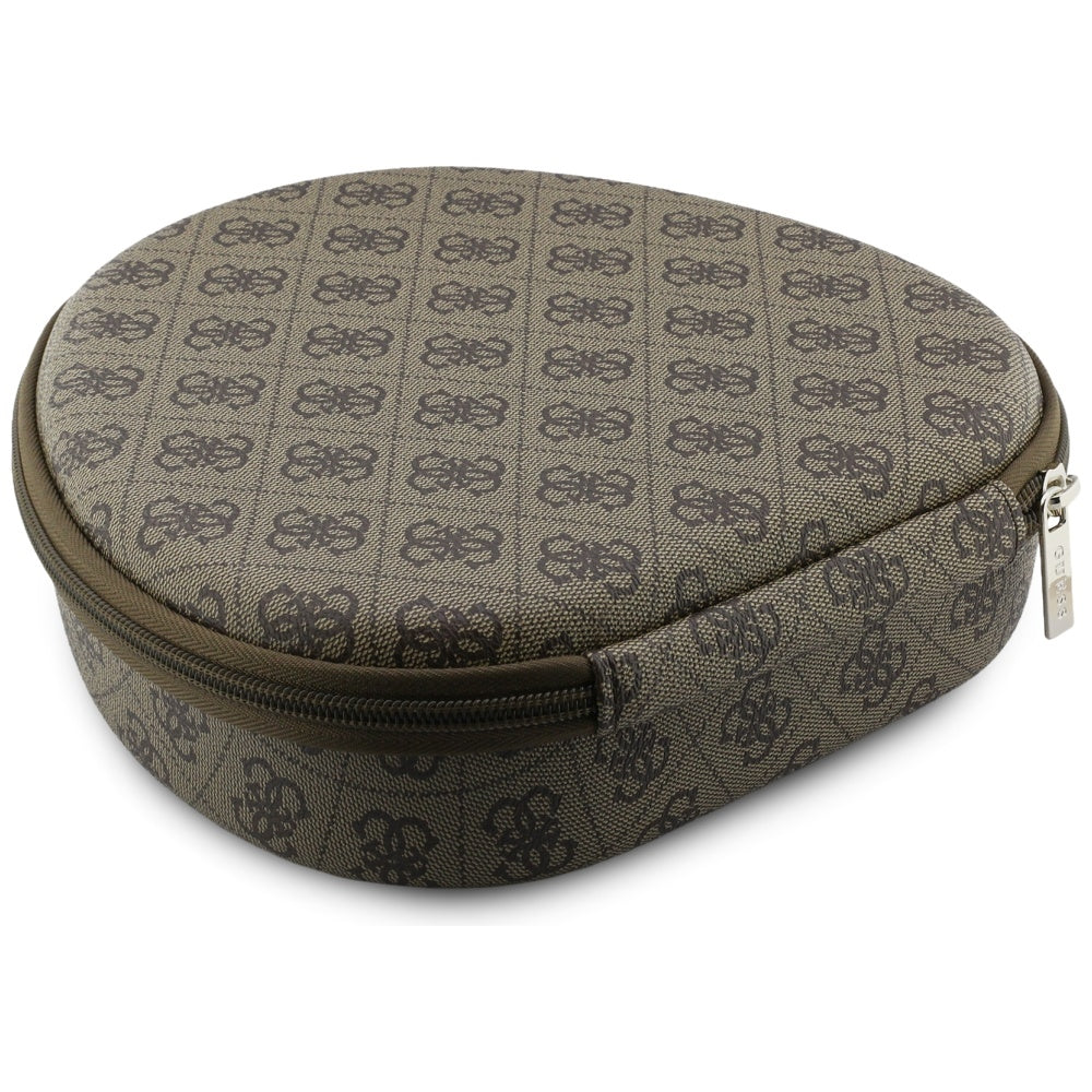 Handsfree Bluetooth Guess 4G Logotipo Triângulo Dourado, A2DP, Castanho