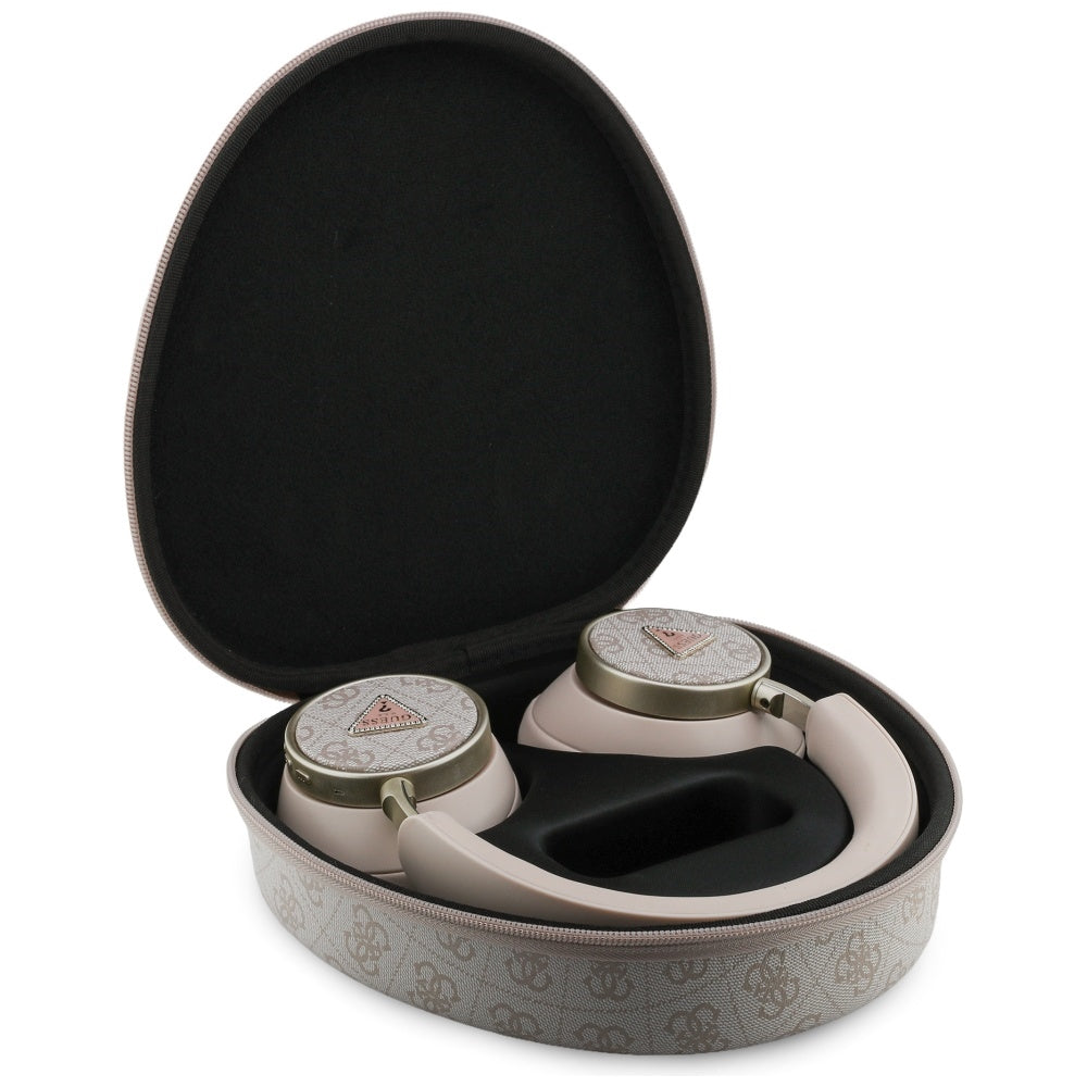 Handsfree Bluetooth Guess 4G Gold Triangle Logo, A2DP, Rosa