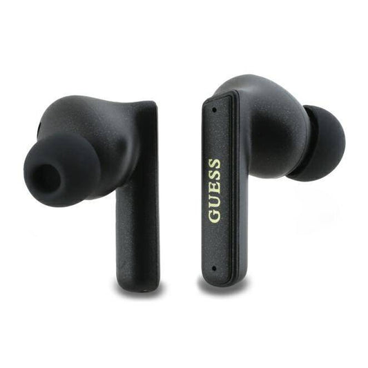 Handsfree Bluetooth Guess Capsule com Logo Impresso, TWS, ANC, Preto