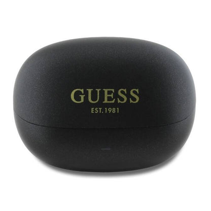 Handsfree Bluetooth Guess Capsule com Logo Impresso, TWS, ANC, Preto