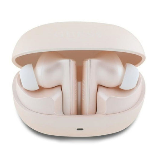 Handsfree Bluetooth Guess Capsule com Logo Impresso, TWS, ANC, Rosa
