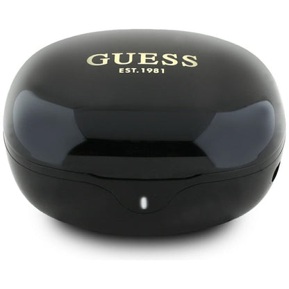 Handsfree Bluetooth Guess Flat Classic Logo Electroplated, TWS, Preto