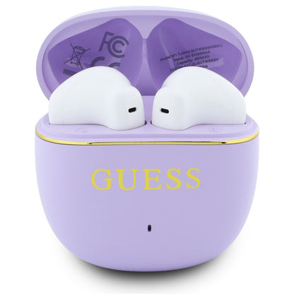 Handsfree Bluetooth Guess Glossy Gold Line Classic, TWS, Roxo