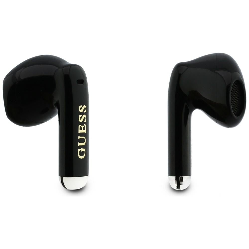 Auricular Bluetooth Handsfree Guess Glossy Gold Line Classic, TWS, Preto