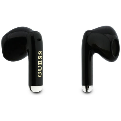 Auricular Bluetooth Handsfree Guess Glossy Gold Line Classic, TWS, Preto