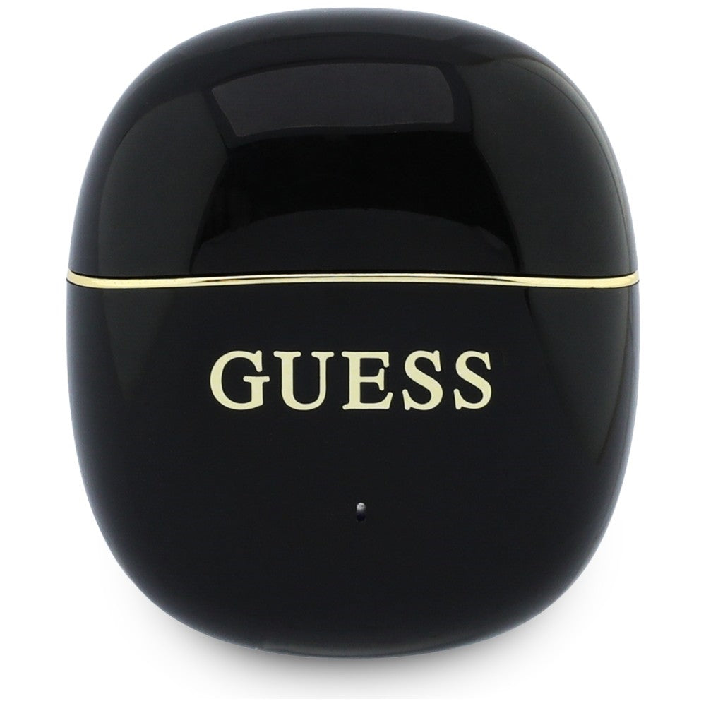 Auricular Bluetooth Handsfree Guess Glossy Gold Line Classic, TWS, Preto