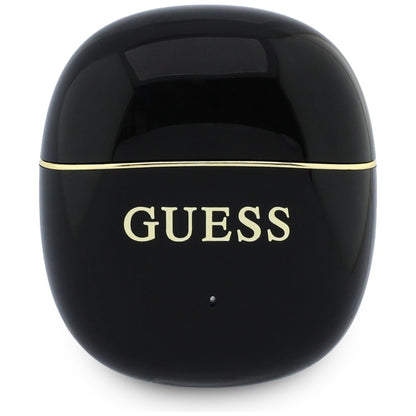 Auricular Bluetooth Handsfree Guess Glossy Gold Line Classic, TWS, Preto