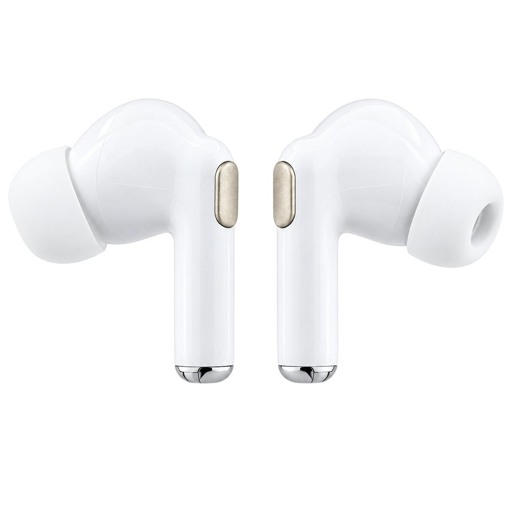 Auriculares Bluetooth Guess Glossy Gold Line Printed Classic Logo, TWS, Branco