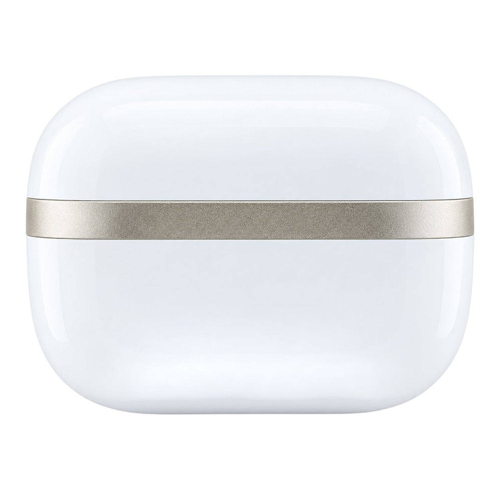 Auriculares Bluetooth Guess Glossy Gold Line Printed Classic Logo, TWS, Branco
