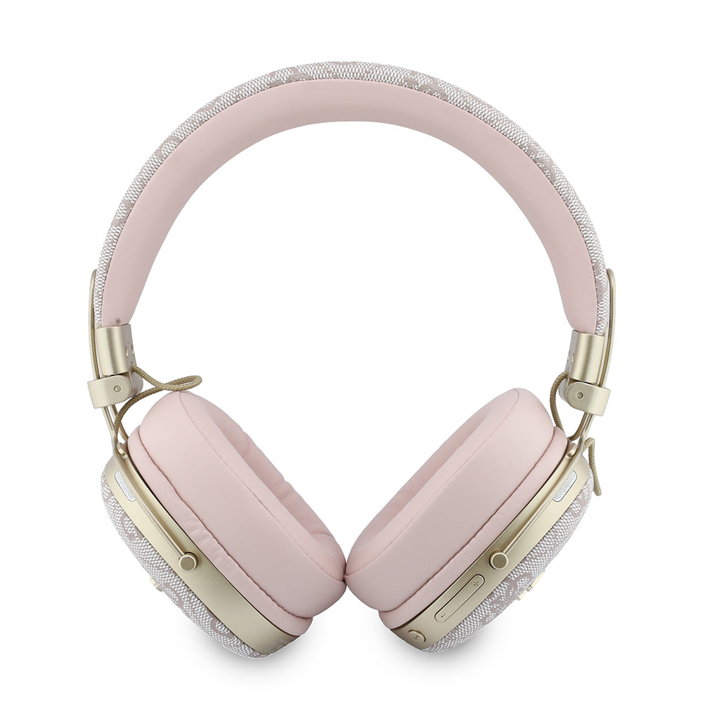 Auriculares Bluetooth Guess Metal 4G Script Logo, A2DP, Rosa