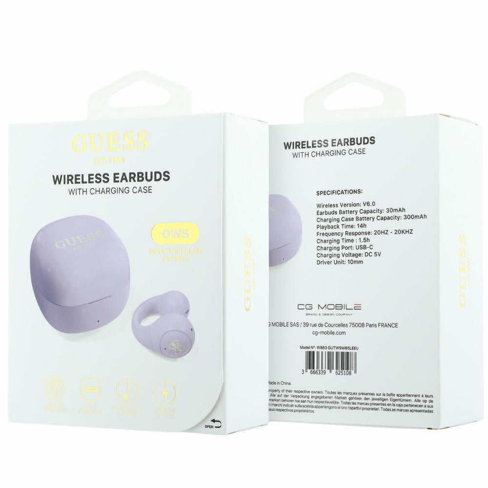 Handsfree Bluetooth Guess Mini Classic, TWS, Roxo