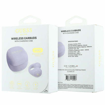 Handsfree Bluetooth Guess Mini Classic, TWS, Roxo