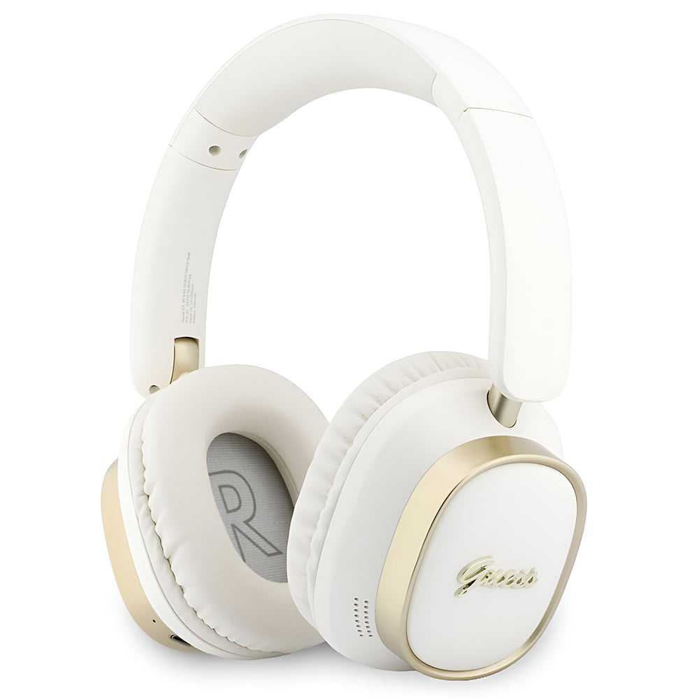 Auricular Bluetooth Mãos Livres Guess Rectangle Metal Script, A2DP, Branco