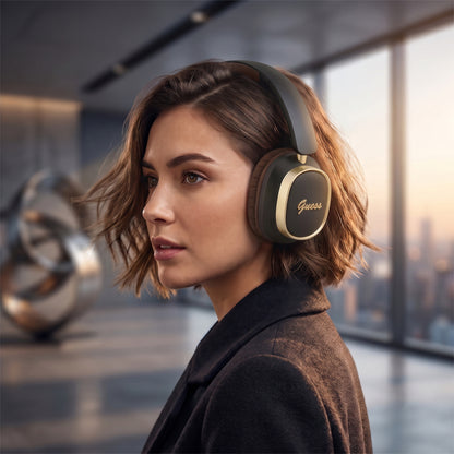 Auricular Bluetooth Mãos Livres Guess Rectangle Metal Script, A2DP, Branco