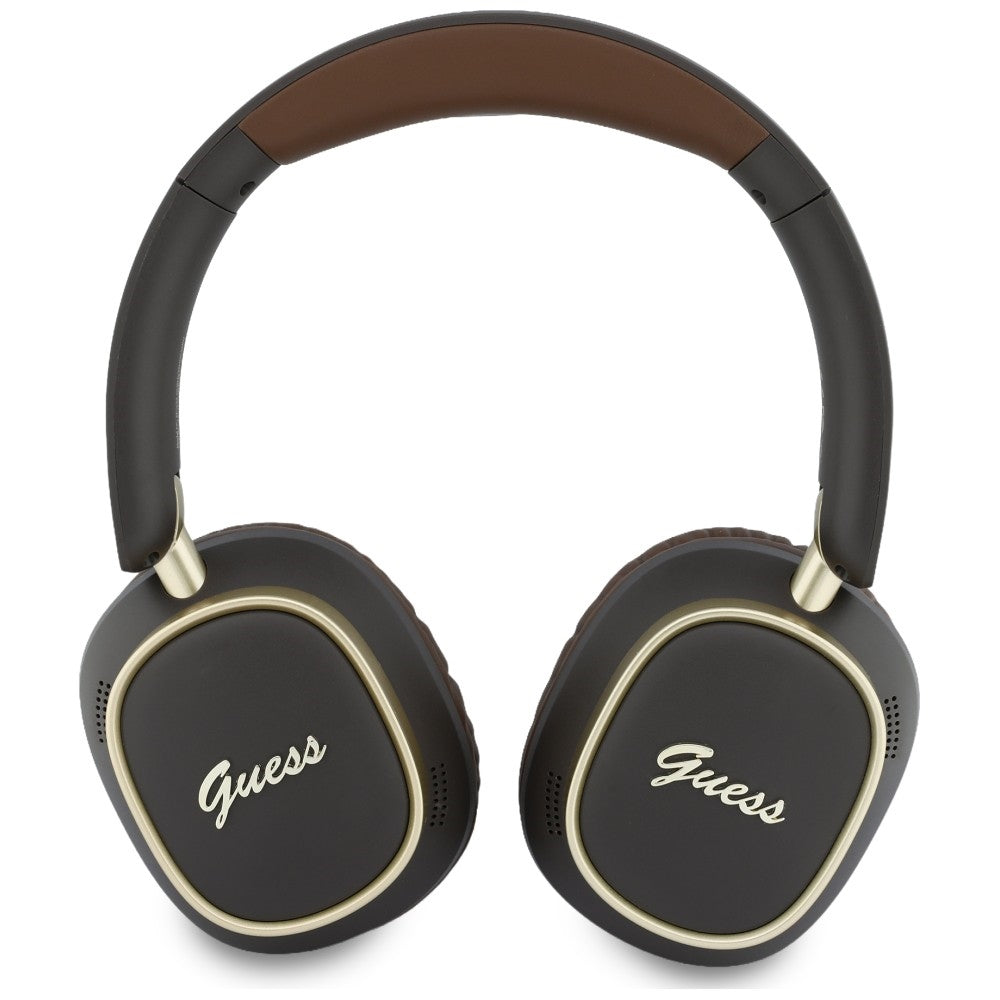 Handsfree Bluetooth Guess Rectangle Metal Script, A2DP, Castanho