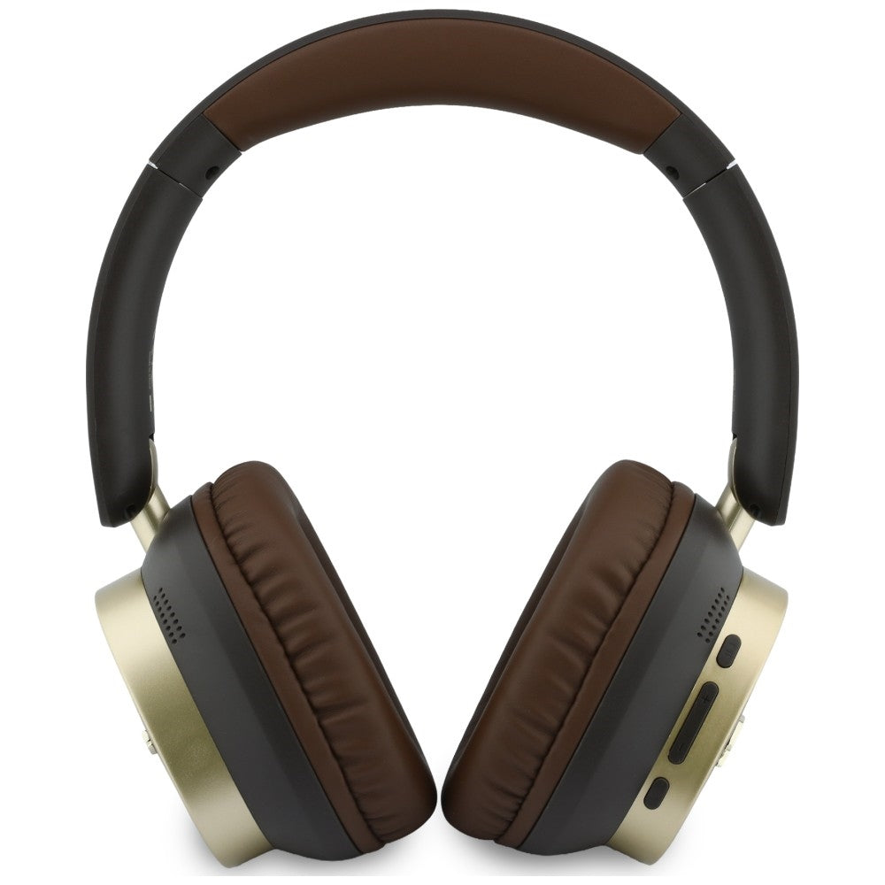 Handsfree Bluetooth Guess Rectangle Metal Script, A2DP, Castanho