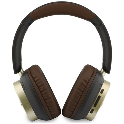 Handsfree Bluetooth Guess Rectangle Metal Script, A2DP, Castanho