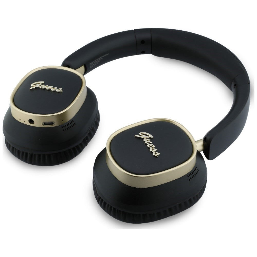Auricular Bluetooth Handsfree Guess Rectangle Metal Script, A2DP, Preto