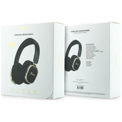 Auricular Bluetooth Handsfree Guess Rectangle Metal Script, A2DP, Preto