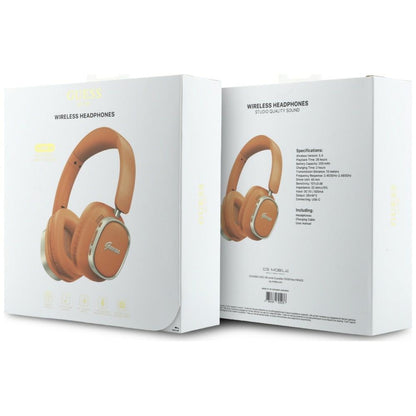 Auricular Bluetooth Mãos Livres Guess Rectangle Metal Script, A2DP, Laranja