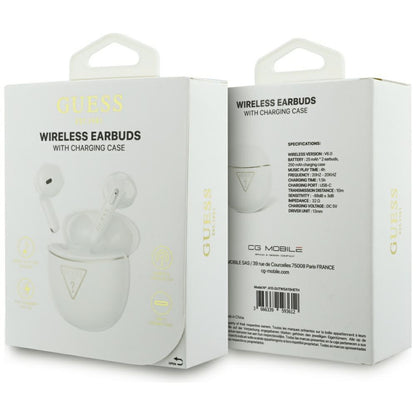 Handsfree Bluetooth Guess Script Print, TWS, Branco