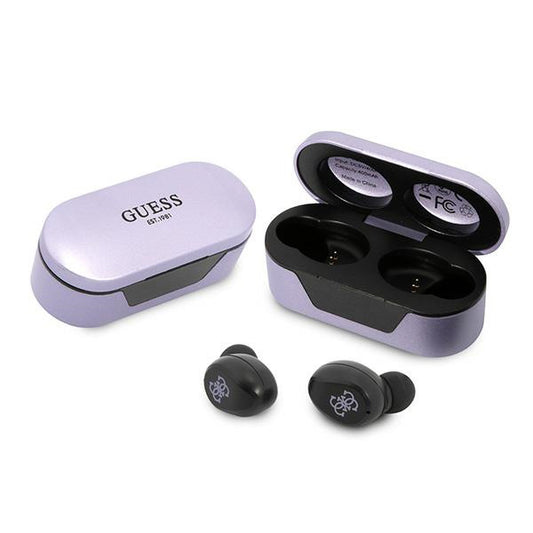 Handsfree Bluetooth Guess, TWS, Roxo