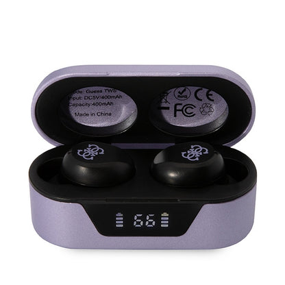 Handsfree Bluetooth Guess, TWS, Roxo