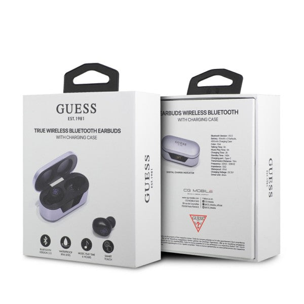 Handsfree Bluetooth Guess, TWS, Roxo