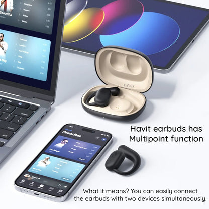 Handsfree Bluetooth HAVIT OWS914, TWS, Bege