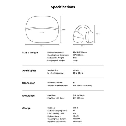 Handsfree Bluetooth HAVIT OWS916, TWS, Preto