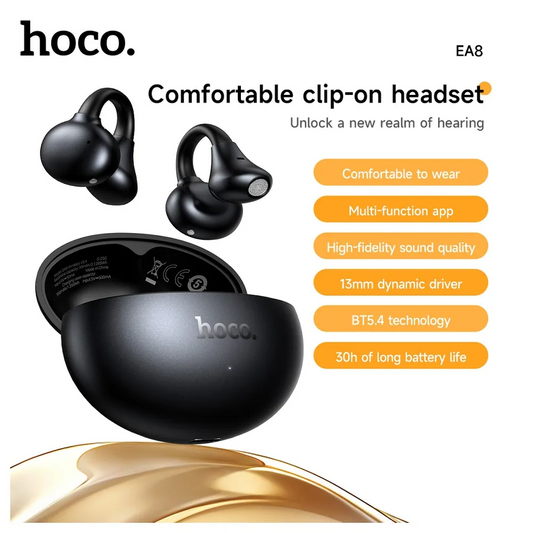 Handsfree Bluetooth HOCO EA8, TWS, Preto