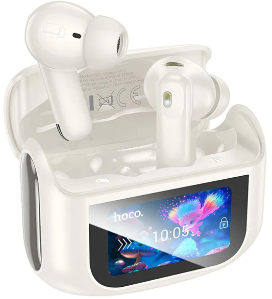 Handsfree Bluetooth HOCO EQ21, TWS, ANC, Branco