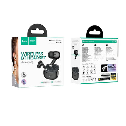 Handsfree Bluetooth HOCO EQ24, TWS, Preto