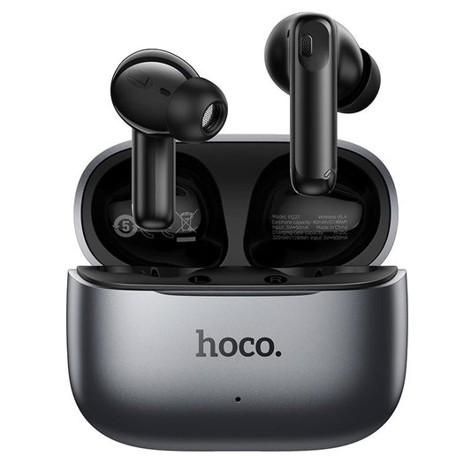 Auricular Bluetooth HOCO EQ27 AI Translation, TWS, ANC, Cinzento